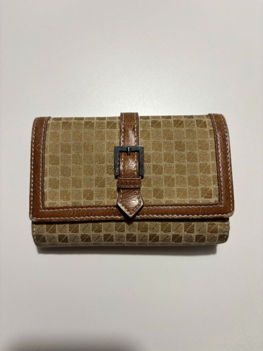 Nine & Company Brown & Tan Preppy Office Siren Trifold Wallet